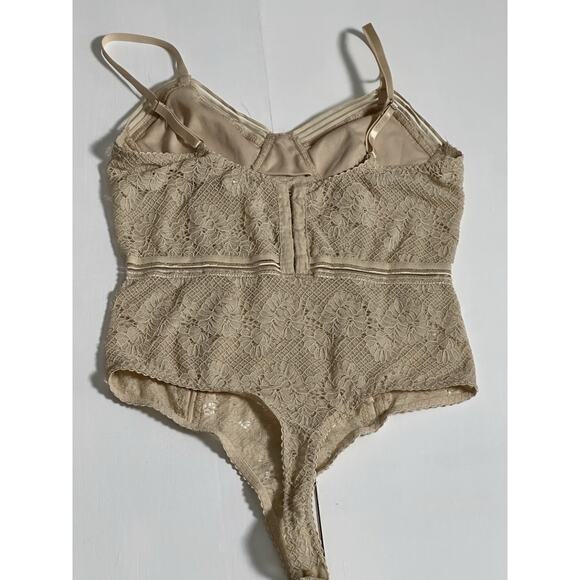 Honey Punch Women’s Teddy Bodysuit Shaper One Piece (S) Beige - Picture 5 of 16